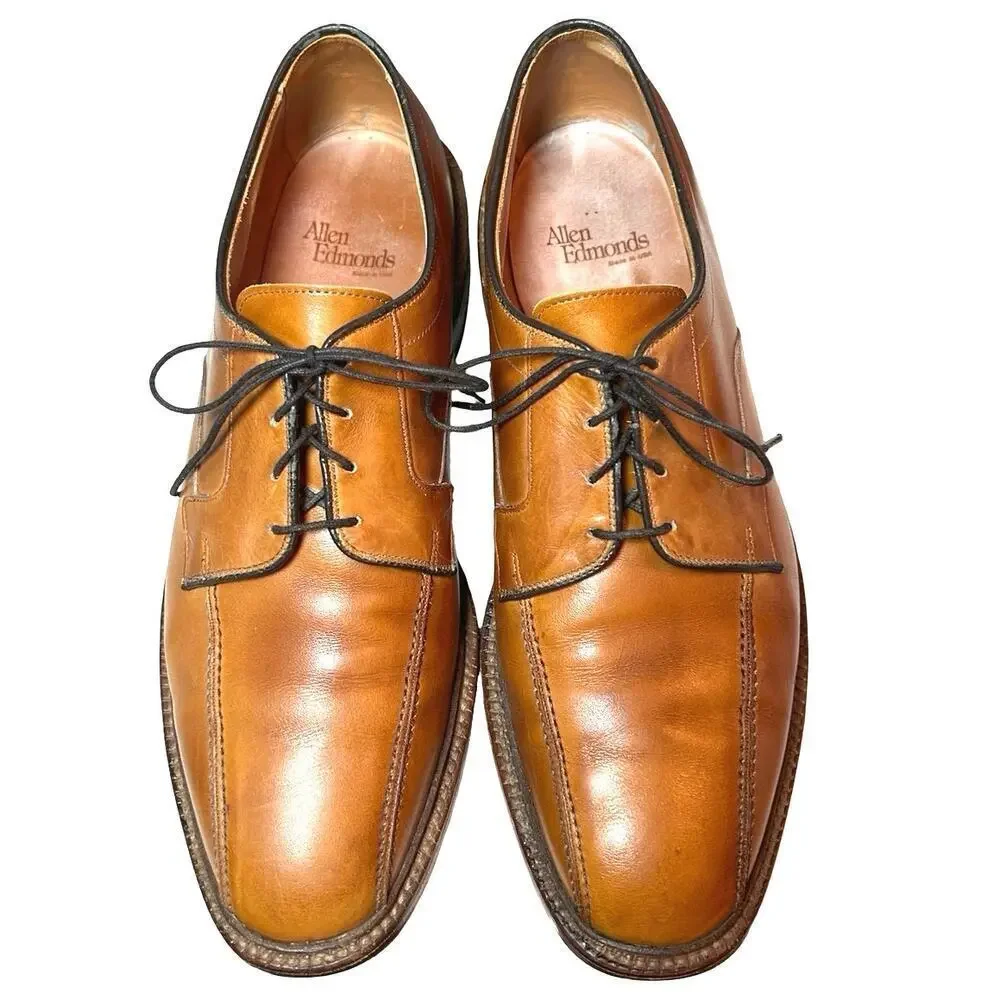Allen Edmonds Men’s Hillcrest Leather Oxford Dress Shoes Chestnut Size 11.5 D